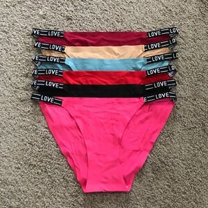 Temu 6 Pcs Letter Tape Bikini Panties - L (8/10)